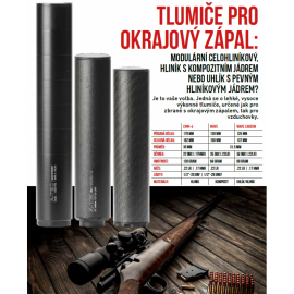 Tlumič A-TEC, model WAVE Carbon, pro malorážky, Ráže: .22LR, na závit 1/2"-20 UNF